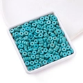 Blue rondelle turquoise stone beads with brown veins for DIY jewelry making - 2.5*6mm (approx. 148 pcs/strand)