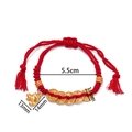 Red braided rope bracelet with golden ancient coins and Pixiu charm for 2026 - 1 Piece / Fu Lu Horse Red String
