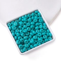 Abacus shaped turquoise synthetic beads for DIY jewelry with dark veined textures - 5*8mm (approx. 79 pcs/strand)