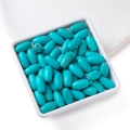 Blue turquoise synthetic beads with brown veins for DIY jewelry bracelets and necklaces - 7.5*14mm (approx. 26 pcs/strand)