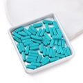 Rectangle turquoise loose beads with natural brown texture for DIY jewelry making - 4.5*13.5mm (approx. 28 pcs/strand)