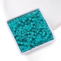 Square turquoise synthetic stone beads with brown veins for DIY jewelry making - 4.5*4.5mm (approx. 88 pcs/strand)