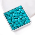 Turquoise heart shaped loose beads with natural brown mesh pattern for DIY jewelry - 11*12mm (approx. 36 pcs/strand)