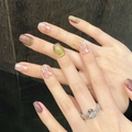 Dual-tone chameleon cat-eye press-on nails in purple and gold glitter finish - XS / Purple Cat Eye Iridescent Shell Style (290-Short Trapezoid)
