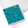 Faceted turquoise loose beads with natural brown texture for DIY jewelry making - 5.5*5.5mm (approx. 68 pcs/strand)