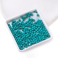 Blue turquoise loose beads in tray for DIY jewelry making handmade accessories - 4.5mm (approx. 100 pcs/strand)