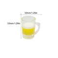 Detailed size chart for miniature resin beer mug showing height and diameter parameters - Style 2 Beer Mug