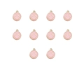Set mit 10 rosa Emaille-Smileys mit Goldmetallbasis für die DIY-Schmuckherstellung - Set / Lächeln Gesicht Stil (4#- Lächeln Gesicht)