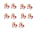 Dettaglio di dieci ciondoli a forma di unicorno per gioielli fai-da-te e collane - Set / Stile Unicorno (9#-Unicorno)
