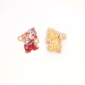 Golden alloy Ganesha pendant connector with colorful enamel for DIY jewelry making - Ganesha Style 1 (1#)