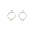 Connecteurs ronds en alliage argenté à deux trous pour la création de bijoux DIY - Connecteur Rond Argent (5#)