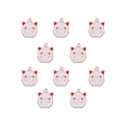 Set di 10 ciondoli fantasma bianchi con corna rosse per creazione di gioielli fai da te - 9# Fantasma bianco con corna rosse