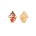 Cartoon Hanuman deity pendant in gold finish with colorful enamel for DIY jewelry - Hanuman Style (5#)
