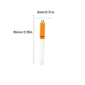 Realistic cigarette resin charm earring with silver ring measuring 86mm by 8mm - Style 4 Cigarette