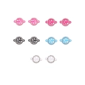 Detailed view of colorful Tree of Life alloy connectors with rhinestones for DIY jewelry - Tree of Life Style