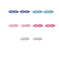 Detail of infinity charms with rhinestones in five colors for DIY jewelry making - Infinity Symbol Style