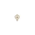 Detailed view of golden heart-shaped gear connector for DIY jewelry making - Gold Heart Gear (1#)