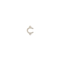 Close-up of golden horseshoe connector with dual rings for DIY jewelry making - Gold Horseshoe (2#)