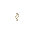 Detailed view of golden S-shaped metal alloy connector with three loops for DIY jewelry - Gold S-Shape Connector (3#)