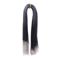Bulk black wax cord necklace cords with silver lobster clasps and extension chains - 1.5mm Black (45+5cm)