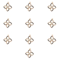 Detail van klaverhangers van zwart email met strassteentjes voor het maken van sieraden - 1#Klaver