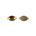 Pan-African flag enamel oval pendant in red yellow green for DIY jewelry making - Oval Afro Silhouette Style