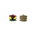 Enamel Black History Month pendant charm in Pan-African colors for DIY jewelry making - Black History Month Character Style