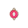 Böser Blick Anhänger aus Goldlegierung mit rosa Emaille für DIY-Schmuckherstellung - 8# Rosa Stachelig