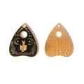 Gotischer Tarot-Anhänger in Schwarz und Gold mit Fuchs-, Stern- und Mond-Mustern - Fuchs Stern Mond Planchette Stil (3#)