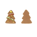 Harz-Charms in Weihnachtsbaumform als Lebkuchen für DIY-Bastelarbeiten in Braun - 2# Weihnachtsbaum