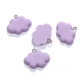 Pendentifs nuages en résine lilas avec anneaux en métal pour création bijoux - Violet