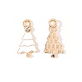 Pendentif sapin de Noël avec émail blanc et incrustation de cristal brillant - Style Sapin de Noël avec Strass (3#)