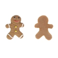 Lebkuchenmann-Harzanhänger für DIY-Schmuck mit Vorder- und flacher Rückseite - 3# Lebkuchenmann