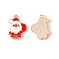 Ciondolo Babbo Natale in lega smaltata per la creazione di gioielli fai da te - 2# (Babbo Natale Con Zaino)