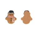 Schneemann-Anhänger aus Harz im Lebkuchen-Stil für DIY-Schmuck und Accessoires - Stil 4 Schneemann