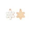 Gold-weißer Schneeflocken-Legierungsanhänger für DIY-Schmuck und Schlüsselanhänger - Gold Weiß Radial Muster Schneeflocke Stil (4#)