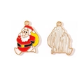 Vista anteriore e posteriore di un ciondolo Babbo Natale con dettagli in smalto rosso - 4# (Babbo Natale in Piedi)