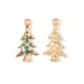 Christmas tree alloy pendants in gold finish with green star detail for DIY jewelry making - Simple Christmas Tree Style (9#)