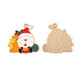 Ciondolo Babbo Natale in smalto con cappello rosso e sacco verde per gioielli fai da te - 10# (Babbo Natale Che Corre)