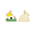 Colgante de fútbol de aleación DIY con corona amarilla y texto Football verde - Estilo Corona de Fútbol (1#)