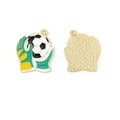 Enamel soccer goalkeeper glove pendant charms in green and yellow for DIY jewelry - Goalkeeper Glove Style (5#)