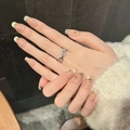Uñas postizas ballerina hechas a mano con degradado dorado cat eye y diseño de cereza - Extra Pequeño (XS) / Estilo Ataúd Corto