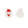 Amuletos de Papá Noel de resina para zapatos y manualidades con vista frontal y trasera - Papá Noel