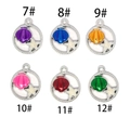 Marine series alloy scallop shell charms with star decor in six assorted vibrant colors - Blue Shell (8#)