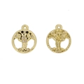 Golden sea lobster hollow round pendants with rhinestones for DIY necklace making - Lobster (6#)