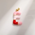 DIY colorful enamel letter E pendant with vibrant gold plating for custom jewelry designs - Letter E