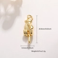 Detailed macro view of gold-plated middle finger gesture pendant for DIY jewelry - Middle Finger Gesture (A0791)