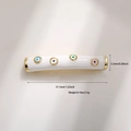 Detailansicht der Maße des 31,1 mm langen Anhängers mit bunten Evil Eye-Mustern - Mehrfarbiges Böser Blick Rohr Zubehör (A0213-5)