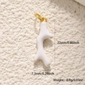Ciondolo a forma di corallo bianco con anello dorato, 22mm per creazione di gioielli DIY - Grande Corallo Bianco (A0833-G Bianco)
