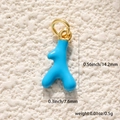 Dimensioni del ciondolo corallo blu con altezza 14,2mm e larghezza 7,6mm per gioielli fai-da-te - Ciondolo Corallo Blu (A0833-Blu)
